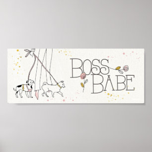 Wild Apple   Boss Babe - Modern Sketch Poster