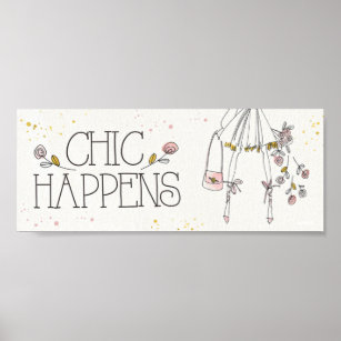 Wild Apple   Chic Happens - Fashion Quote Poster