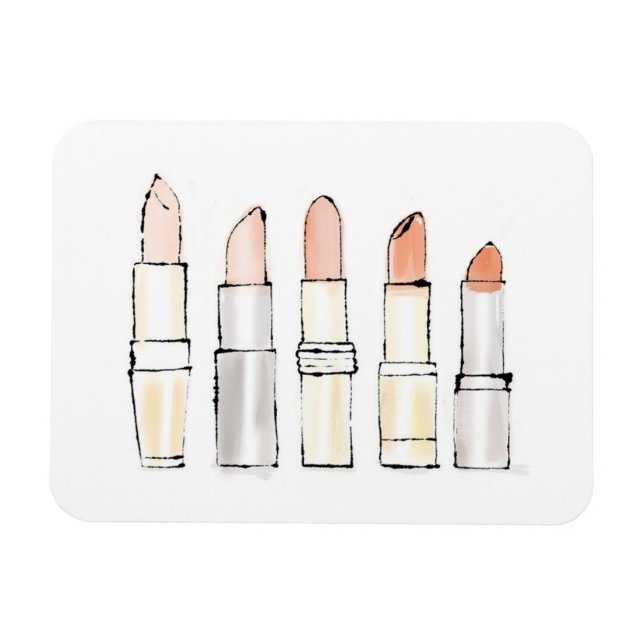 Wild Apple | Colourful Modern Lipstick Sketch Magnet (Horizontal)