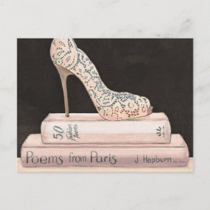 Wild Apple Elegant High Heel Fashion Postcard