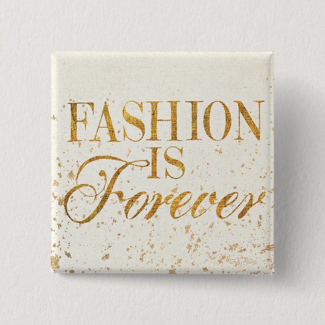 Wild Apple | Fashion Is Forever - Girly Quote 15 Cm Square Badge (Front)