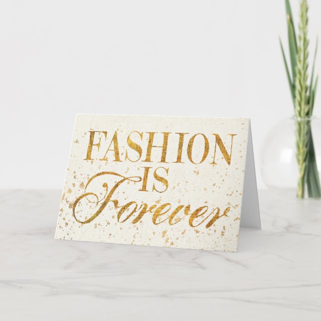 Wild Apple | Fashion Is Forever - Girly Quote Card (Front)