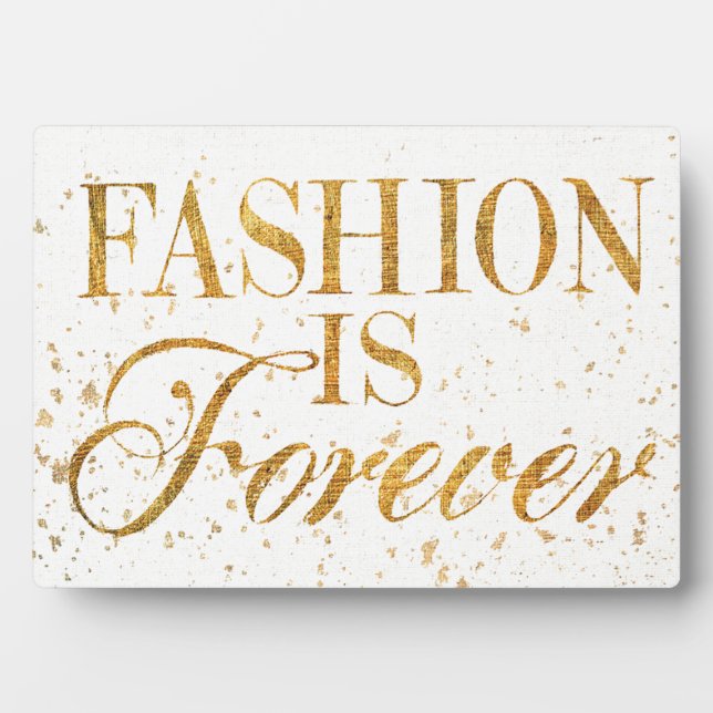 Wild Apple | Fashion Is Forever - Girly Quote Plaque (Front)