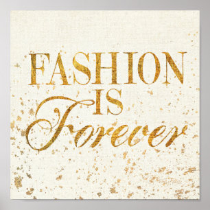 Wild Apple   Fashion Is Forever - Girly Quote Poster