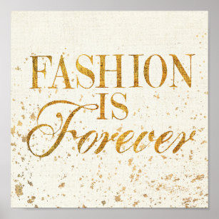 Wild Apple   Fashion Is Forever - Girly Quote Poster