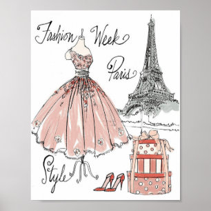Wild Apple Paris Fashion Week Style Poster
