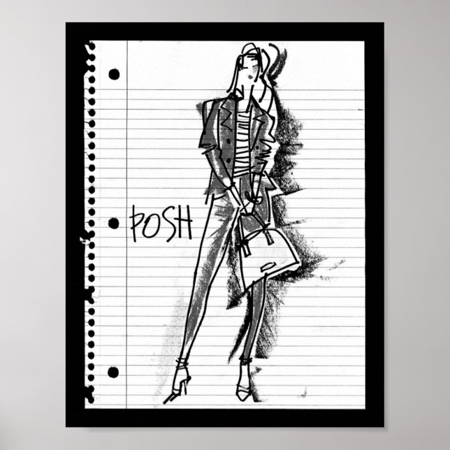 Wild Apple | Posh - Edgy Vintage Sketch Poster (Front)