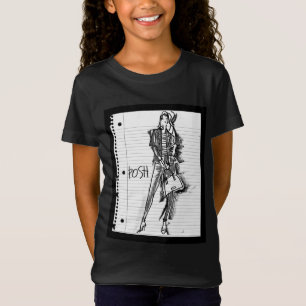Wild Apple Posh - Edgy Vintage Sketch T-Shirt