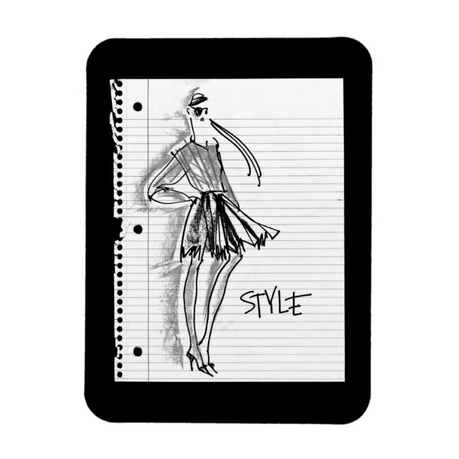 Wild Apple | Style Icon - Modern Sketch Magnet (Vertical)