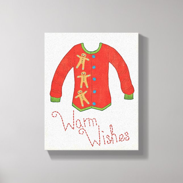 Wild Apple | Warm Wishes - Gingerbread Man Canvas Print (Front)