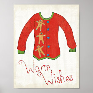 Wild Apple   Warm Wishes - Gingerbread Man Poster