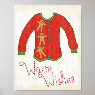 Wild Apple   Warm Wishes - Gingerbread Man Poster