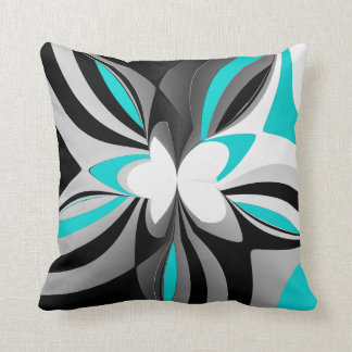 wild aqua abstract cushion