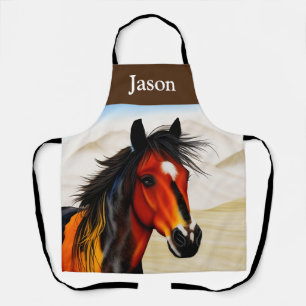 Wild At Heart - A Spirited Western Pinto Pony Apron