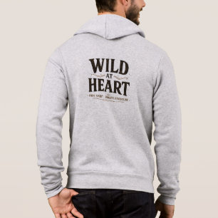 ​Wild At Heart Back Print Zip-Up Hoodie 