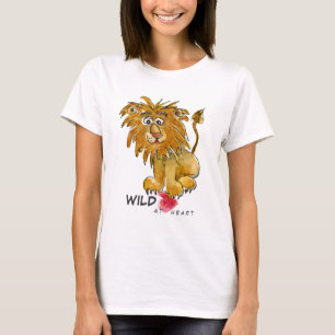 Wild At Heart Cartoon Lion T-Shirt