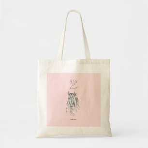 Wild at Heart Custom Name Pink Bridesmaid Tote Bag