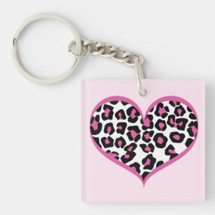 Wild at Heart Leopard Print Key Ring