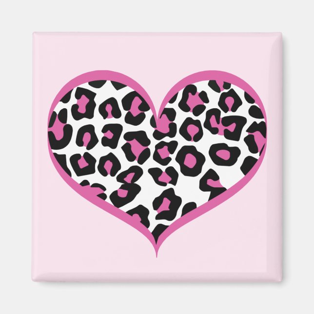 Wild at Heart Leopard Print Magnet (Front)