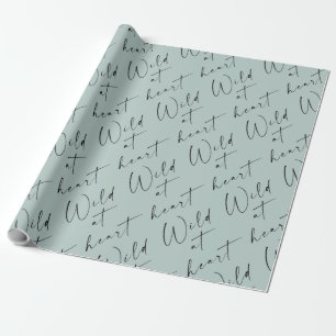 Wild at Heart Light Sage Wrapping Paper