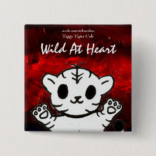 Wild At Heart Tiggy 15 Cm Square Badge