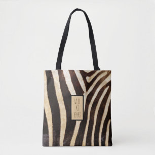 Wild at Heart Zebra Print Tote Bag