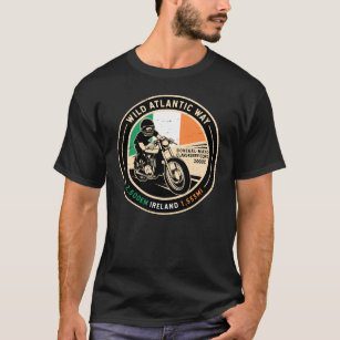 Wild Atlantic Way   Ireland   Motorcycle T-Shirt