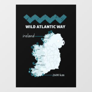 wild Atlantic Way - Irish Tourism trial Ireland Window Cling