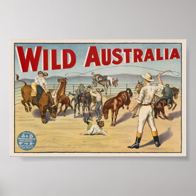 Wild Australia Vintage Poster 1910 (Front)