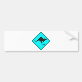 Wild Australian Kangaroo Marsupial Roo Silhouette Bumper Sticker