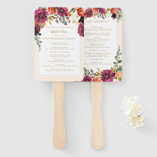 Wild Autumn Bouquet   Personalised Wedding  Hand F Hand Fan