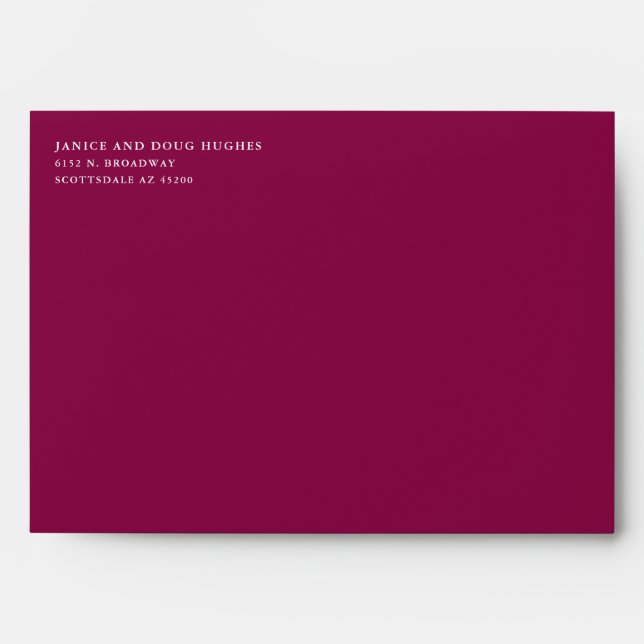 Wild Autumn Bouquet | Return Address Wedding Envelope (Front)