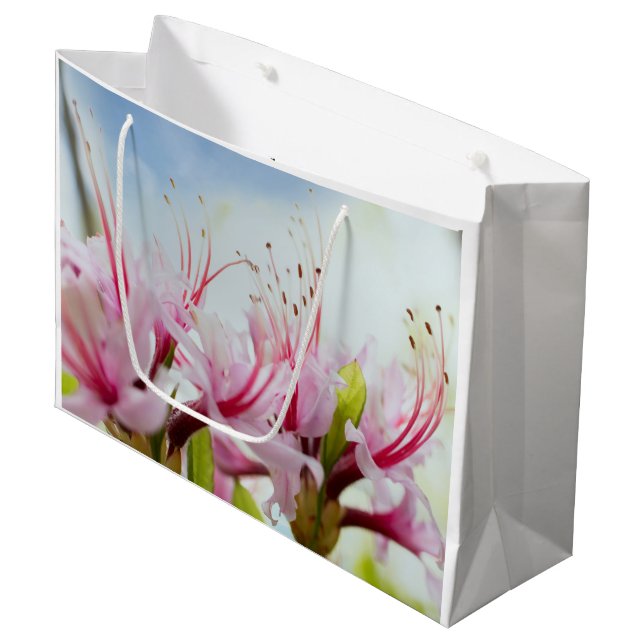 Wild Azalea Blossoms Large Gift Bag (Front Angled)