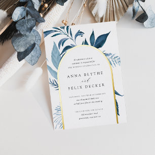 Wild Azure Blue Botanical Arch Wedding