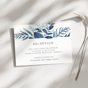 Wild Azure   Blue Botanical Reception Card