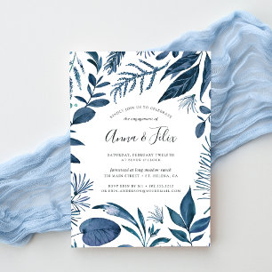 Wild Azure Engagement Party Invitation