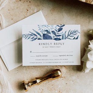Wild Azure Meal Choice RSVP Card