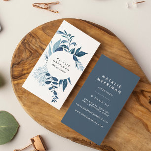 Wild Azure Vertical Business Card