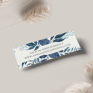 Wild Azure Wedding Website Cards Mini