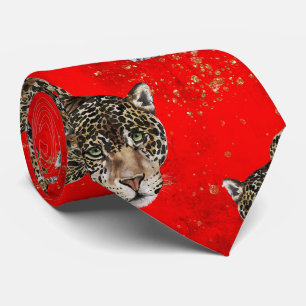Wild babe red neck tie