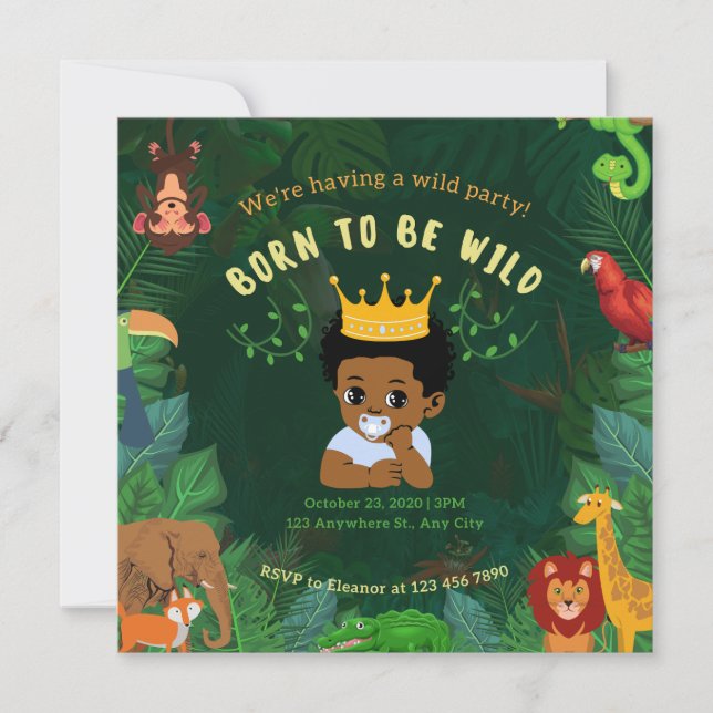 Wild Baby /boy Invitation (Front)
