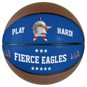 Wild Bald Eagle, The American Flag, Star Basketball