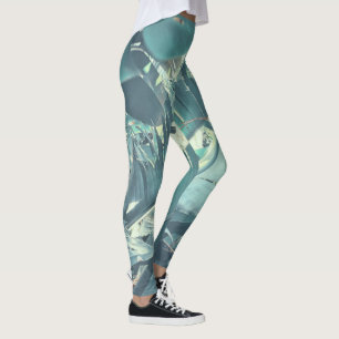 Wild Banana Palm Tree Leaf Pattern Champ Leggings