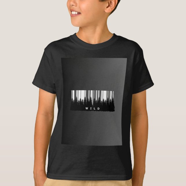  "Wild Barcode Forest" T-Shirt (Front)