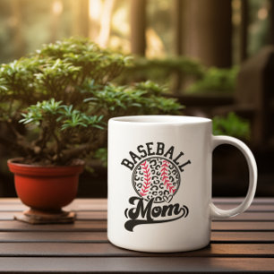 Wild Baseball Mum Leopard Print Mug