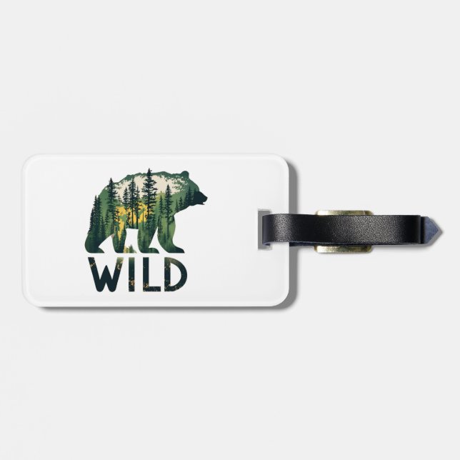 Wild Bear Outdoors Nature Luggage Tag (Back Horizontal)