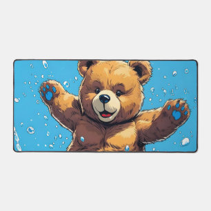 Wild Bear Summer Vintage Pool  Desk Mat