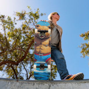 Wild Bear Summer Vintage Pool Skateboard
