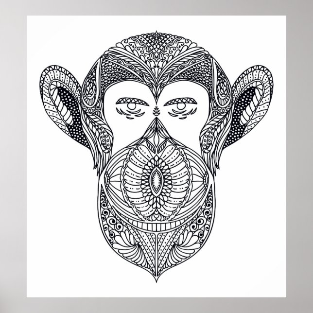 Wild Beast Of The Forest Doodle 2 Poster (Front)