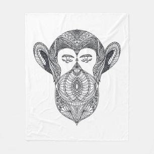 Wild Beast Of The Forest Doodle Fleece Blanket